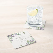 Elegant Lavender Eucalyptus Leafy Foliage Wedding Kartonnen Onderzetters (Insitu)