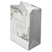 Elegant Lavender Eucalyptus Leafy Foliage Wedding Medium Cadeauzakje (Voorkant Gekanteld)