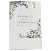 Elegant Lavender Eucalyptus Leafy Foliage Wedding Medium Cadeauzakje (Voorkant)