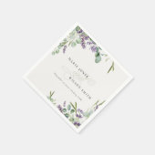 Elegant Lavender Eucalyptus Leafy Foliage Wedding Servet (Hoek)