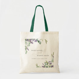 Elegant Lavender Eucalyptus Leafy Foliage Wedding Tote Bag