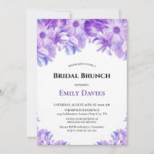 Elegant Lavender Floral Bridal Brunch Uitnodiging (Voorkant)