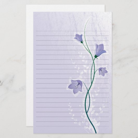 elegant lavender floral bruiloft met papier (Voorkant / Achterkant)