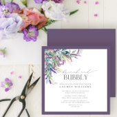 Elegant Lavender Floral Brunch & Bubble Shower Kaart