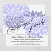 Elegant Lavender Floral Burst Engagement Party Kaart (Voorkant / Achterkant)