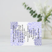 Elegant Lavender Floral Burst Snoep Buffet Kaarten (Staand voorkant)