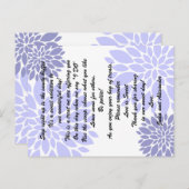 Elegant Lavender Floral Burst Snoep Buffet Kaarten (Voorkant / Achterkant)