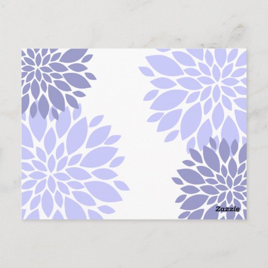 Elegant Lavender Floral Burst Snoep Buffet Kaarten (Achterkant)