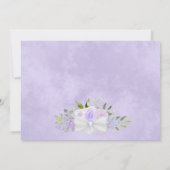 Elegant Lavender Floral Calligraphy Photo Wedding Save The Date (Achterkant)