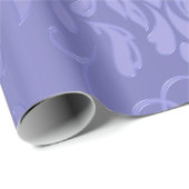 Elegant Lavender Floral Damask Cadeaupapier (Rol Hoek)