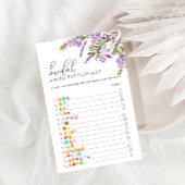 Elegant Lavender Floral Emoji Pictionary Game