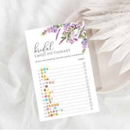 Elegant Lavender Floral Emoji Pictionary Game