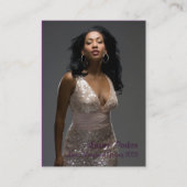 Elegant Lavender Floral Pageant Visitekaartje (Achterkant)