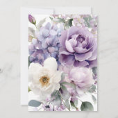 Elegant Lavender Floral Reception Only | Kaart (Achterkant)