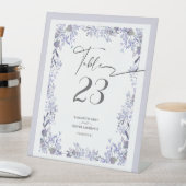 Elegant Lavender Floral Table Card Reclamebord Met Voetstuk (Insitu)
