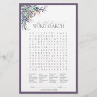Elegant Lavender Floral Vrijgezellenfeest Game
