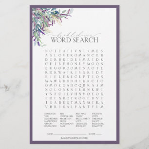 Elegant Lavender Floral Vrijgezellenfeest Game