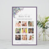 Elegant Lavender Floral Vrijgezellenfeest Game (Staand voorkant)