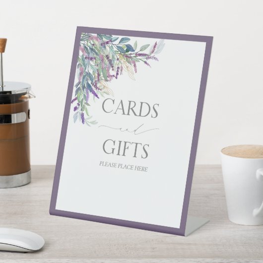 Elegant Lavender Floral Vrijgezellenfeest Gift Reclamebord Met Voetstuk (Insitu)