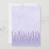 Elegant Lavender Floral Vrijgezellenfeest Kaart (Achterkant)