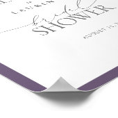 Elegant Lavender Floral Vrijgezellenfeest Welkom Poster (Hoek)