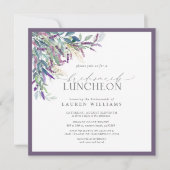Elegant Lavender Floral Waterverf Bridal Luncheon Kaart (Voorkant)
