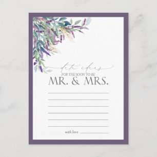 Elegant Lavender Floral Waterverf Date Ideeën Briefkaart