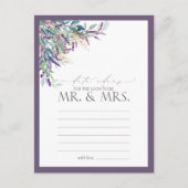 Elegant Lavender Floral Waterverf Date Ideeën Briefkaart (Voorkant)