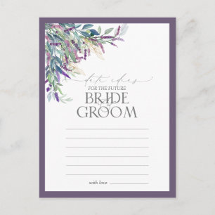 Elegant Lavender Floral Waterverf Date Ideeën Briefkaart