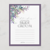 Elegant Lavender Floral Waterverf Date Ideeën Briefkaart (Voorkant)