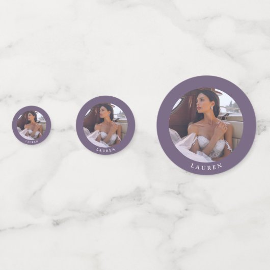 Elegant Lavender Floral Waterverf Vrijgezellenfees Confetti (Achterkanten)