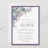 Elegant Lavender Floral Waterverf Vrijgezellenfees Kaart (Voorkant)