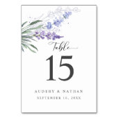 Elegant Lavender Floral Waterverf Wedding Kaart (Achterkant)