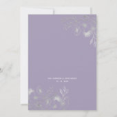 Elegant Lavender Floral Wedding Invitation Kaart (Achterkant)