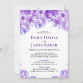 Elegant Lavender Floral Wedding Invitation Kaart (Voorkant)