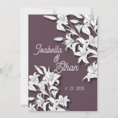 Elegant Lavender Floral Wedding Invitation Kaart (Voorkant)