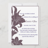 Elegant Lavender Floral Wedding Invitation Kaart (Achterkant)