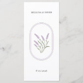 Elegant Lavender Floral Wedding Menu (Achterkant)