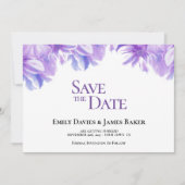 Elegant Lavender Floral Wedding Save the Date (Voorkant)