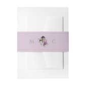 Elegant Lavender Floral Wedding Uitnodigingen Wikkel (Voorkant Voorbeeld)