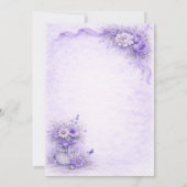 Elegant Lavender Flowers Birthday Party | Kaart (Achterkant)