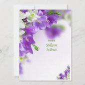 Elegant Lavender Flowers Bridal Shower Invitations Kaart (Achterkant)