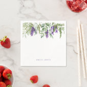 Elegant Lavender Foliage Cocktail Servet (Insitu)