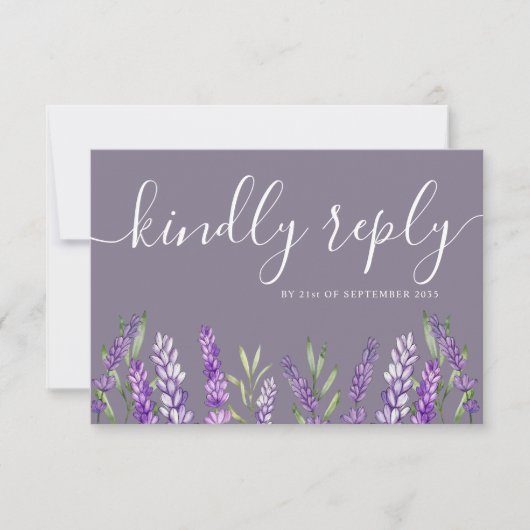 Elegant Lavender & Foliage RSVP Wedding (Voorkant)