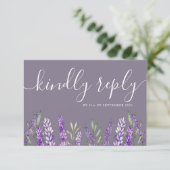 Elegant Lavender & Foliage RSVP Wedding (Staand voorkant)