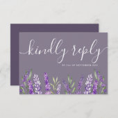 Elegant Lavender & Foliage RSVP Wedding (Voorkant / Achterkant)