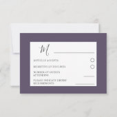 Elegant Lavender & Foliage RSVP Wedding Kaartje (Achterkant)