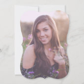 Elegant lavender glitter druppelt zestien zoete va kaart (Achterkant)