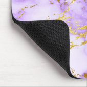 Elegant Lavender Gold Faux Metallic Marmer Patroon Muismat (Hoek)