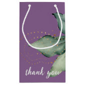 Elegant Lavender Greenery Wedding Favor Gift Bag Klein Cadeauzakje (Achterkant)